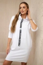 Dress with tie white