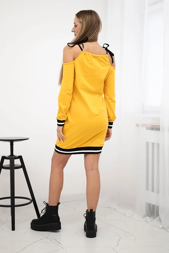 Dress Tres Chic mustard