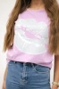 Lippenprint Bluse lila
