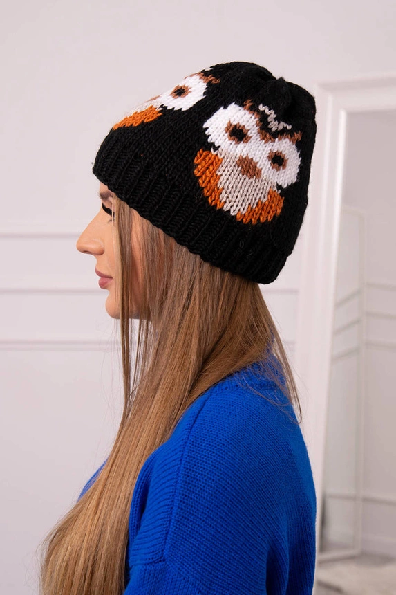 Women's cap Ofelia K349 black