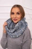 KN16 Damen Snood blau+graphit