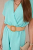Overalls with a decorative belt at the waist light mint