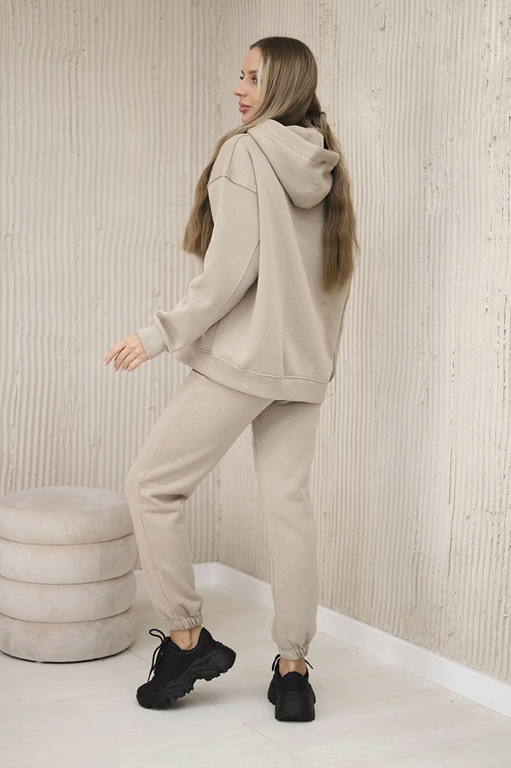 Insulated set with embroidery Los Angeles light beige