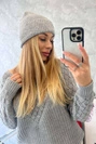 Čiapka tenká Oliwia K252 svetlo šedá
