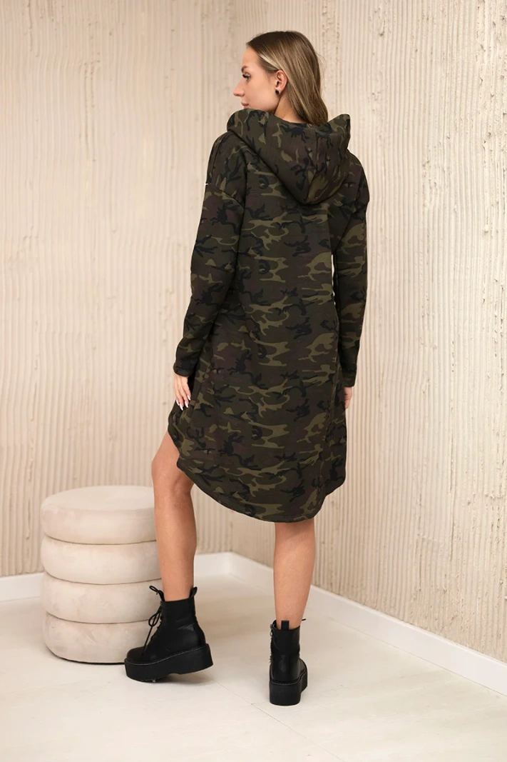 Moro khaki+grünes Kleid