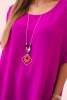 Oversized blouse with pendant aubergine