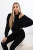 3-piece set sweatshirt + top + leggings black