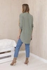 Blouse with a longer back light khaki