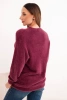 Women's sweater with soft texture and long sleeves plum