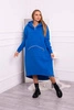 Insulated dress with a hood mauve blue