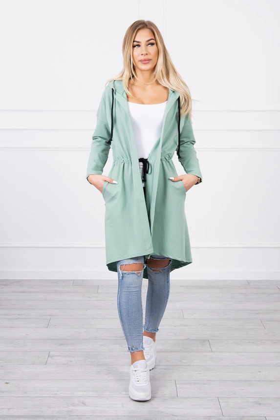 Coatee with longer back dark mint