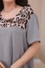 Dress with an animal motif grey
