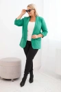 Women's Plus Size Unbuttoned Blazer with Lining XL/2XL green