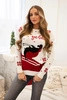 Christmas motif sweater ecru