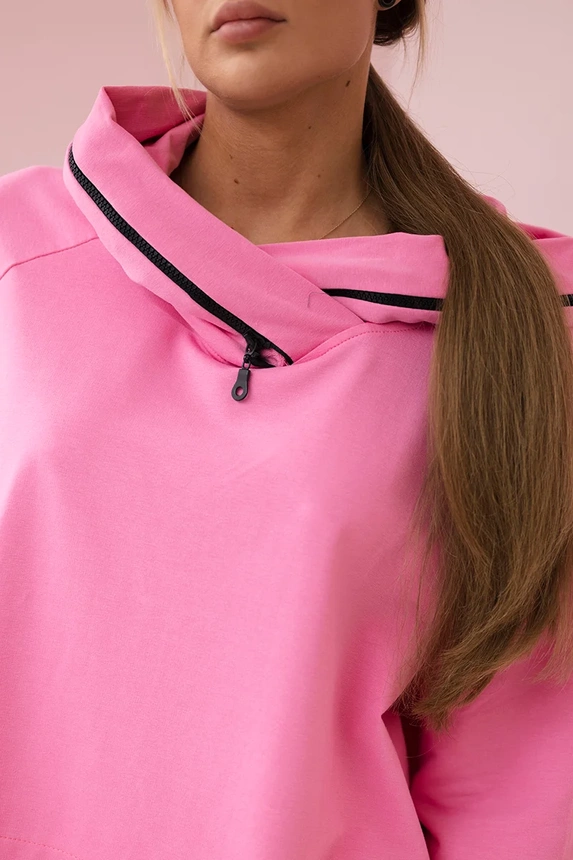 Baumwoll-Set hoodie + leggings rosa