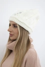 Women's cap Larisa K395 ecru