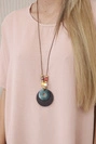 Oversized halenka s přívěskem tmavě pudrově růžová