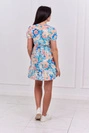 Blumenkleid mit V-Ausschnitt ecru