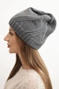 Women's winter hat with wool in a loose fit K442 graphite