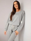 Viskose-Set Sweatshirt + Hose grau