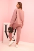 Set sweatshirt + pants buttery fabric dark pink