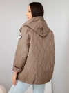 Women's quilted jacket with a hood fango