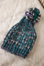 Cap with a pompom Maria K335 turquoise