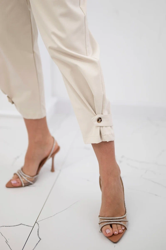 Summer Punto Hose mit Beinabschluss beige