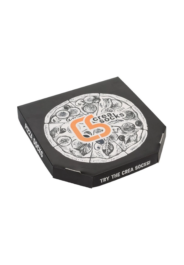 Pizza-gedruckte Socken – Set mit 4 Paar Unisex in origineller Verpackung