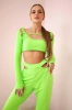 Set with a top blouse green neon