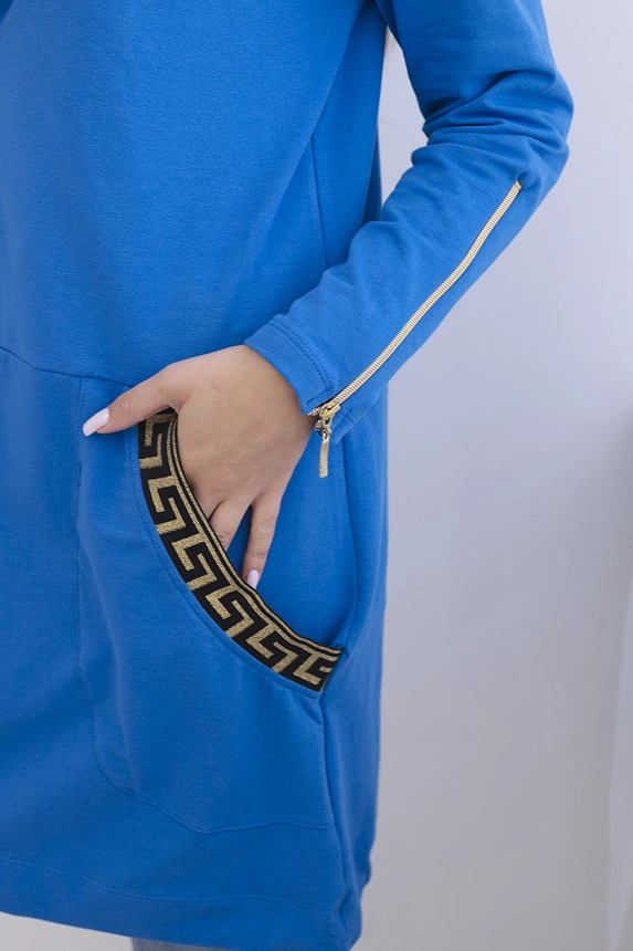 Bluse mit dekorativer Kornblumenschleife