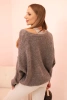 Women's sweater with a V-neck and buttons fango