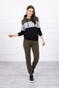 Bunt gestreiftes Set khaki+grau