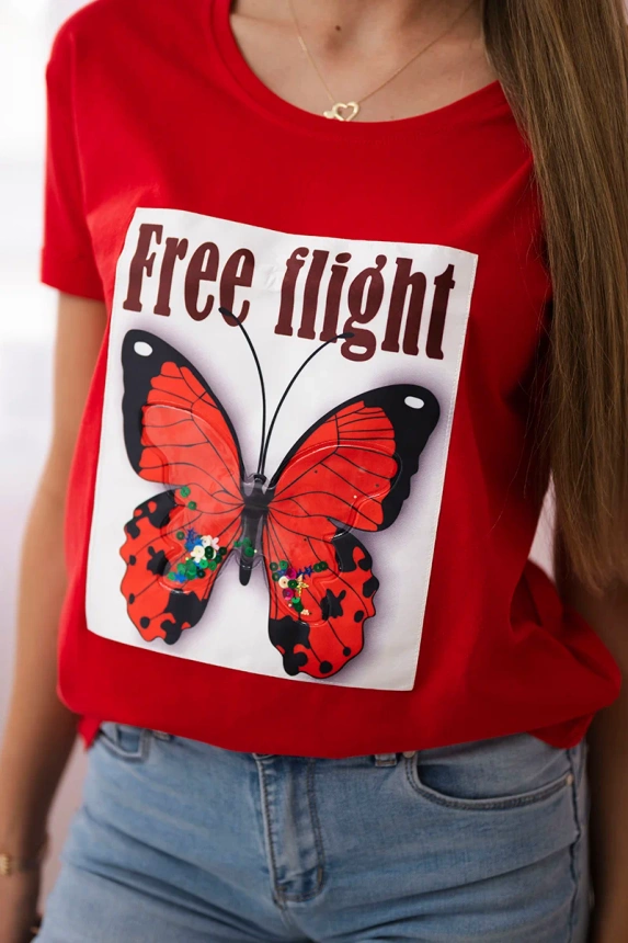 Free Flight rote Bluse
