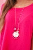 Mušelínová blúzka s náhrdelníkom fuchsia