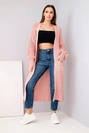 Pullover lange Strickjacke puderrosa