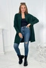 Sweater with batwing sleeve dark green