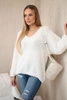 V-neck sweater ecru