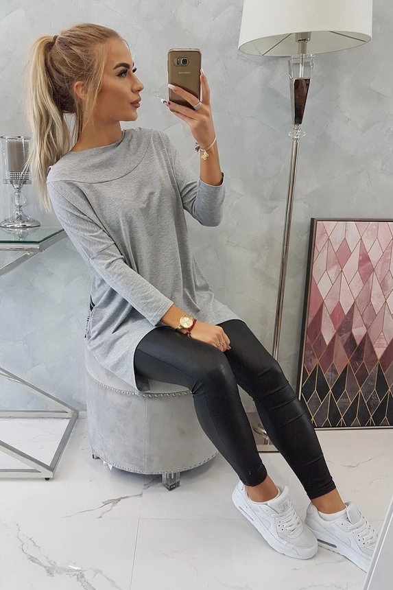 Fahrraddruck Sweatshirt grau