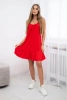 Dress with thin straps red