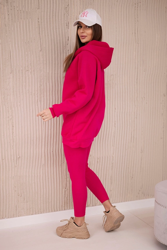 Set 3 in 1 sweatshirt, top and leggings fuchsia