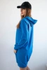 Hooded dress mauve-blue