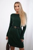 Sweater with wide belt dark green