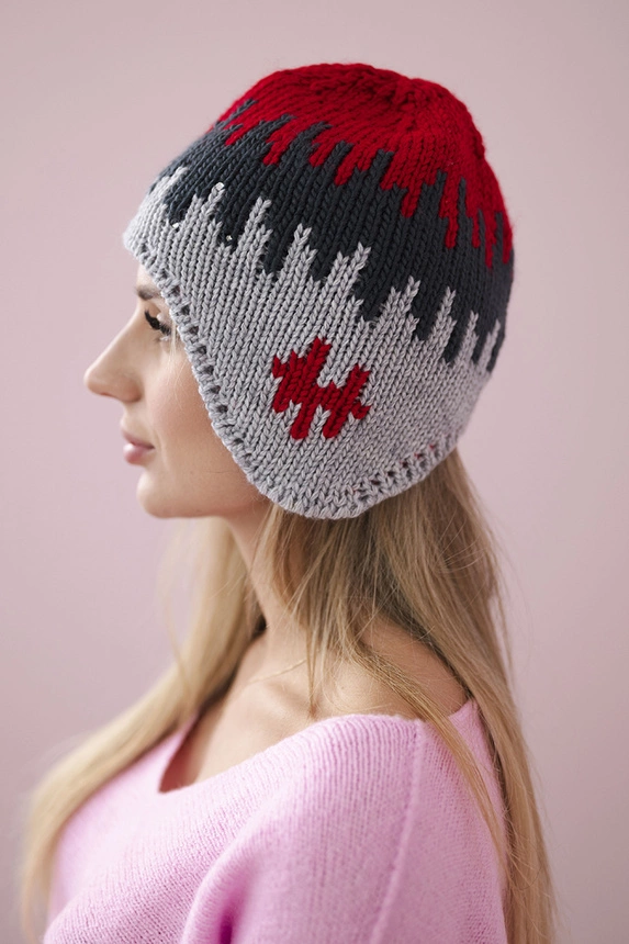 Women's cap Nikol K405 red+graphite+dark grey