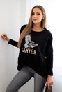 Women's blouse with eagle and Canyon inscription black
