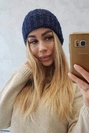 Cap with turn up Ariana K299 navy blue