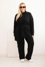 Three-piece women's Plus Size set black