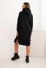 Women's cotton hoodie dress insulated black