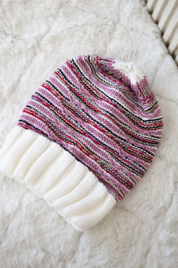 Feba Damenmütze K330 weiß+puderrosa