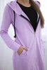 Hooded dress with a hood purple